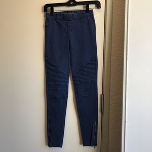 Beulah Blue Moto Leggings